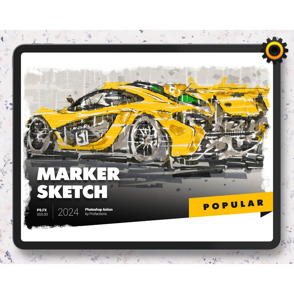 Photoshop Plugin - Marker Sketch Toolkit Amsterdam Photoshop Plugin Add-ons