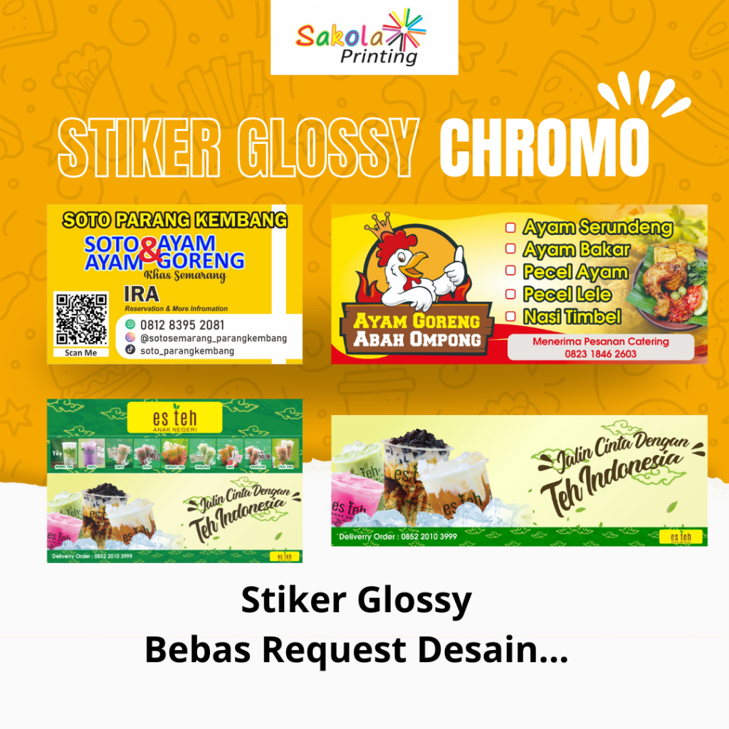 

Cetak Stiker Chromo Print and Cut Size 8x5 cm