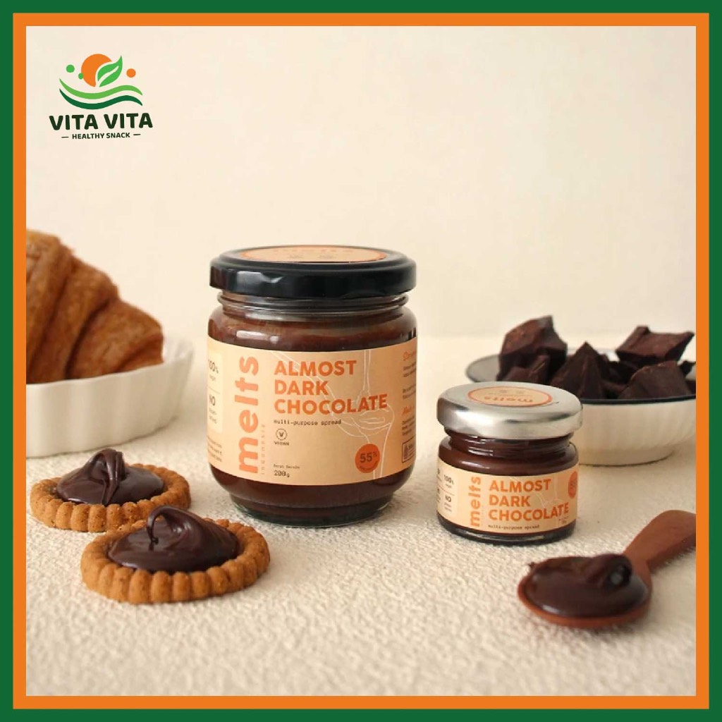 

Selai Almost Dark Coklat Rendah Gula Melts (Less Sugar, Gluten Free, Vegan)