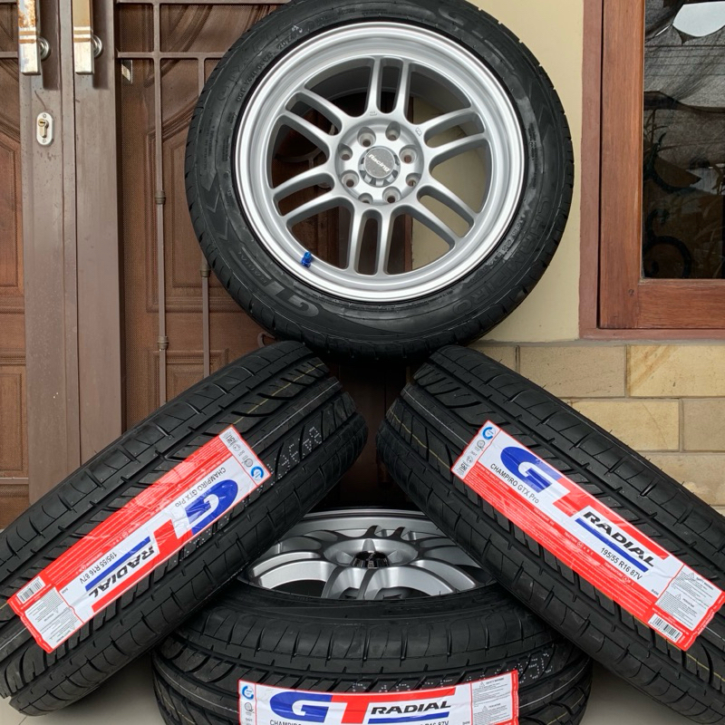 Velg RPF1 Ring 16 Komplit Ban 195/55/R16 Ban & Velg BARU