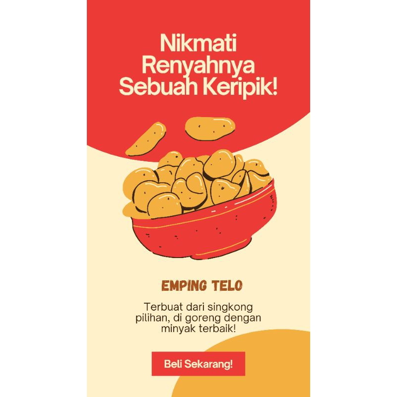 

Cemilan Keripik Emping telo / Mentah 500 gram