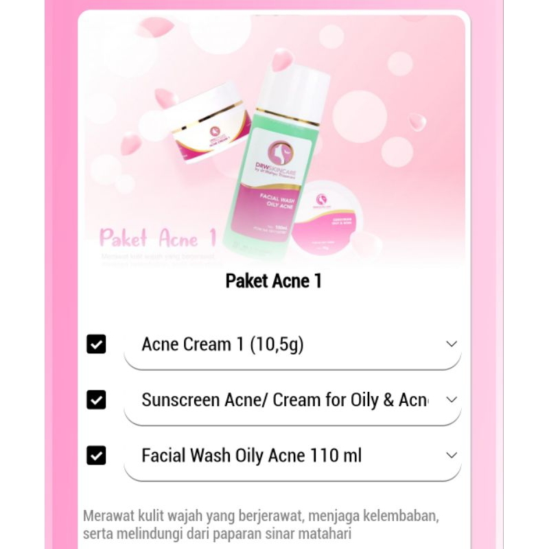 Paket Acne Cream DRW Skincare / DRW Skincare Yogyakarta