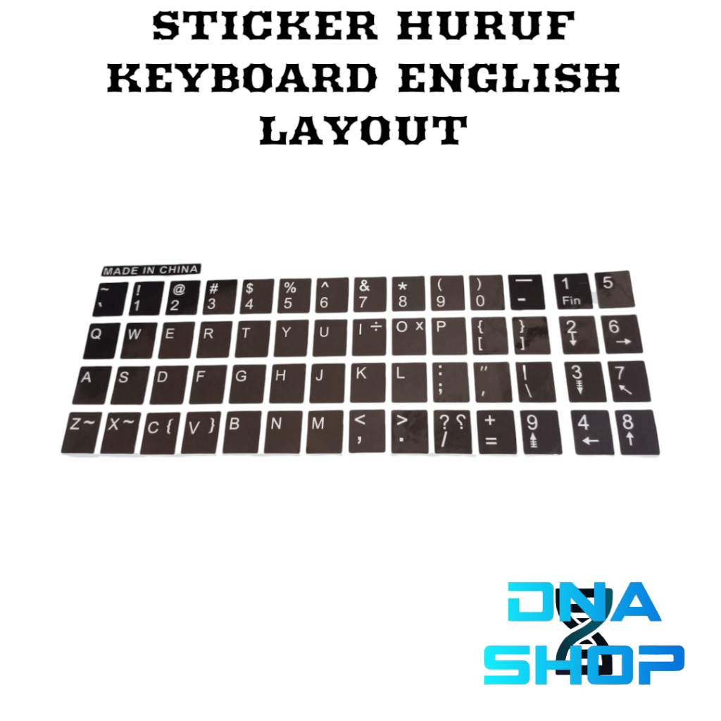 Sticker papan ketik huruf / english keyboard sticker komputer & laptop