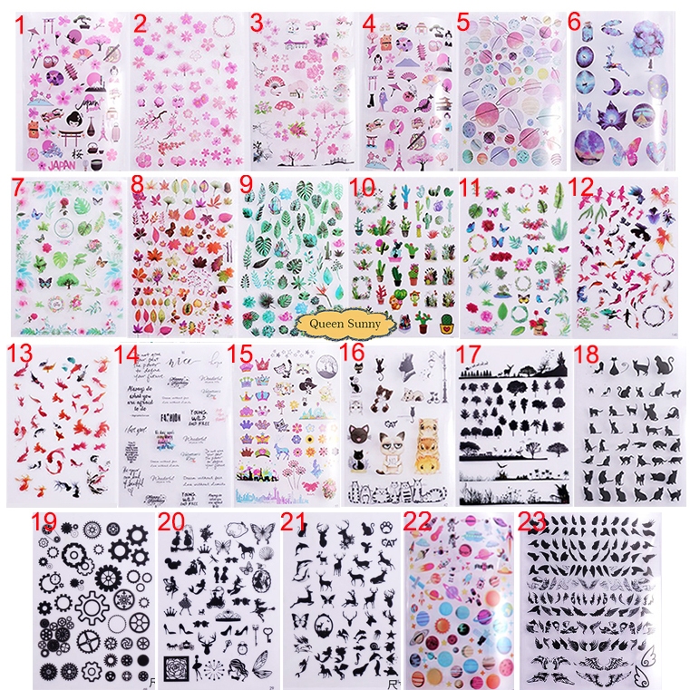 

1Lembar Resin Film Gambar Transparan Isian Resin Clear Filler Resin Topping Hiasan