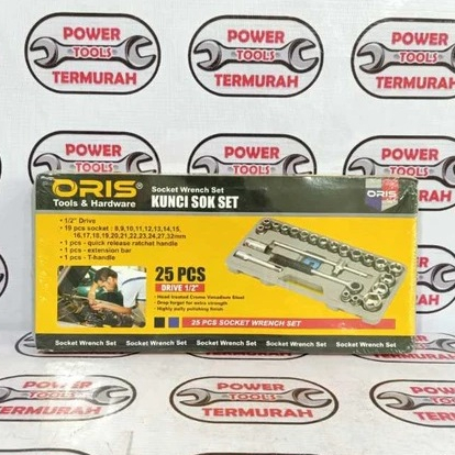 

KUNCI SOCK SET 25 PCS XENON / SOCKET WRENCH SHOCK MOBIL 8 - 32 MM