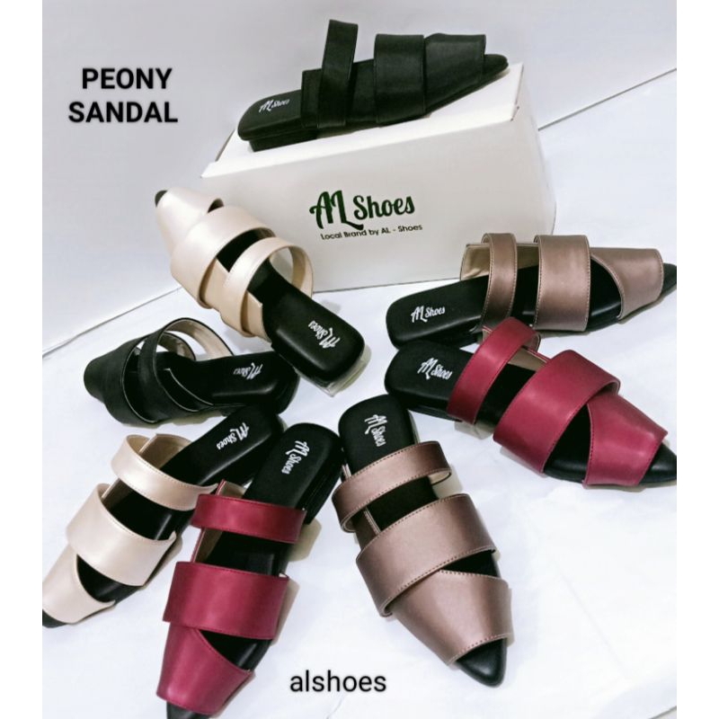 SANDAL MULES | PEONY SANDAL | FLATSHOES | SEPATU MULES FLAT