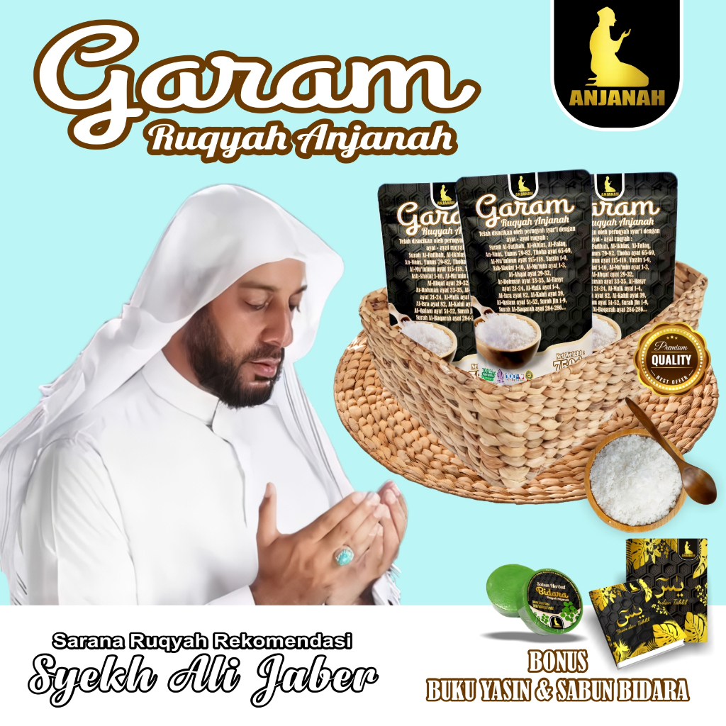 

Anjanah Garam Ruqyah original menetralisir rumah toko tempat usaha dari gangguan energi negatif