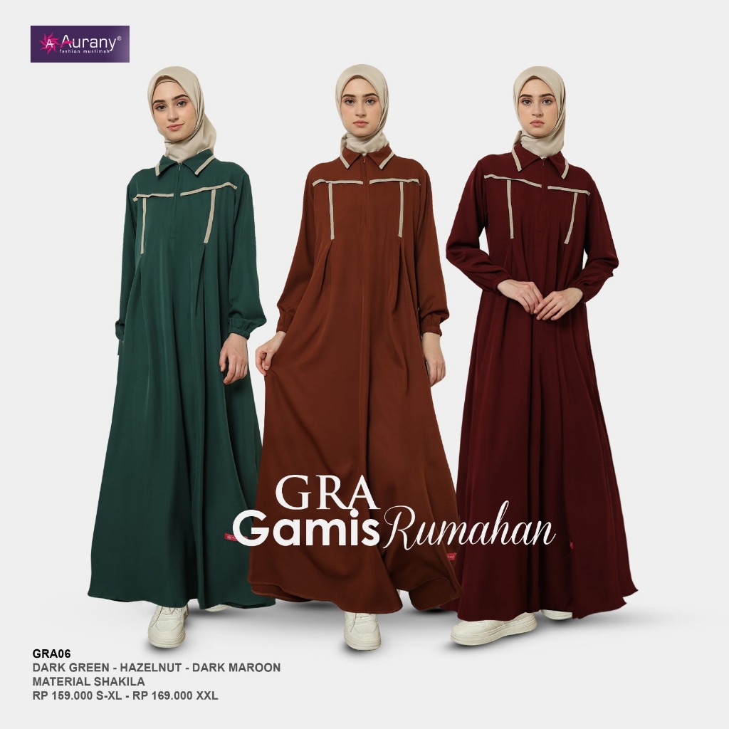 Gamis Katun Busui Aurany GRA 06