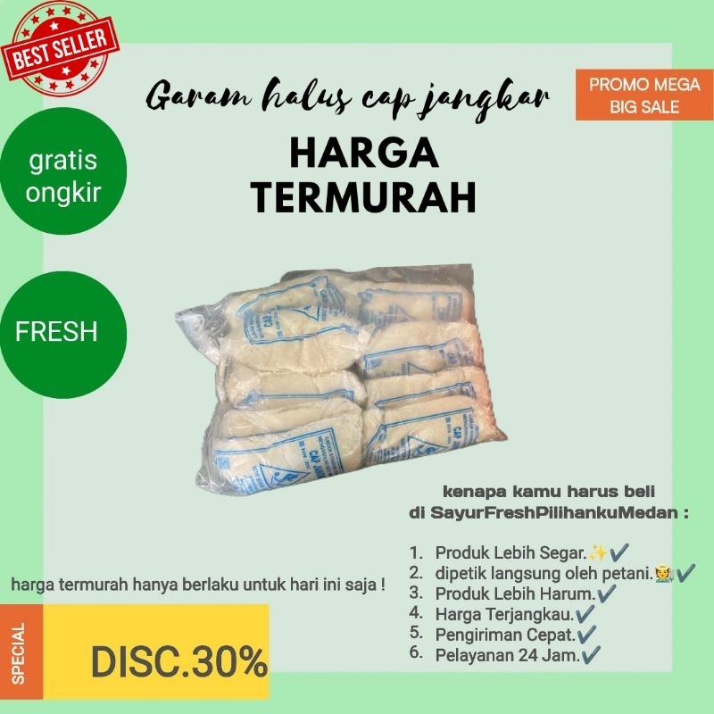 

promo termurah garam halus cap jangkar ⚓ ready stok siap kirim gratis ongkir exp date masih lama