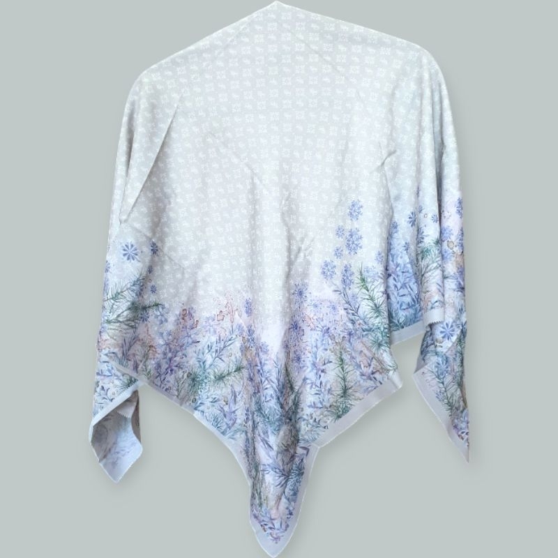 Hijab square voal motif WARNA SAGE