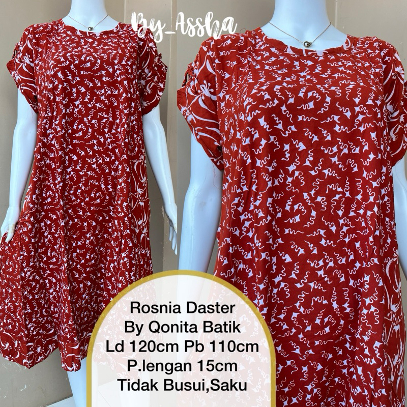 Qonita Daster Batik Pekalongan Rosnia Saku