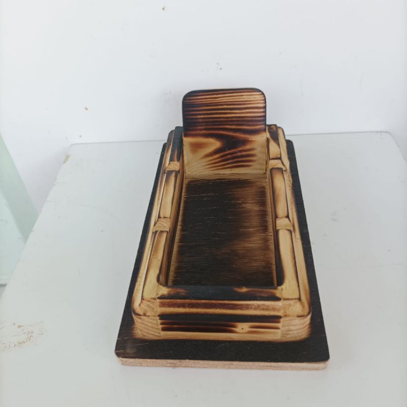 ASBAK KAYU BENTUK MINIATUR KUBURAN WOODEN ASHTRAY JATI LANDA