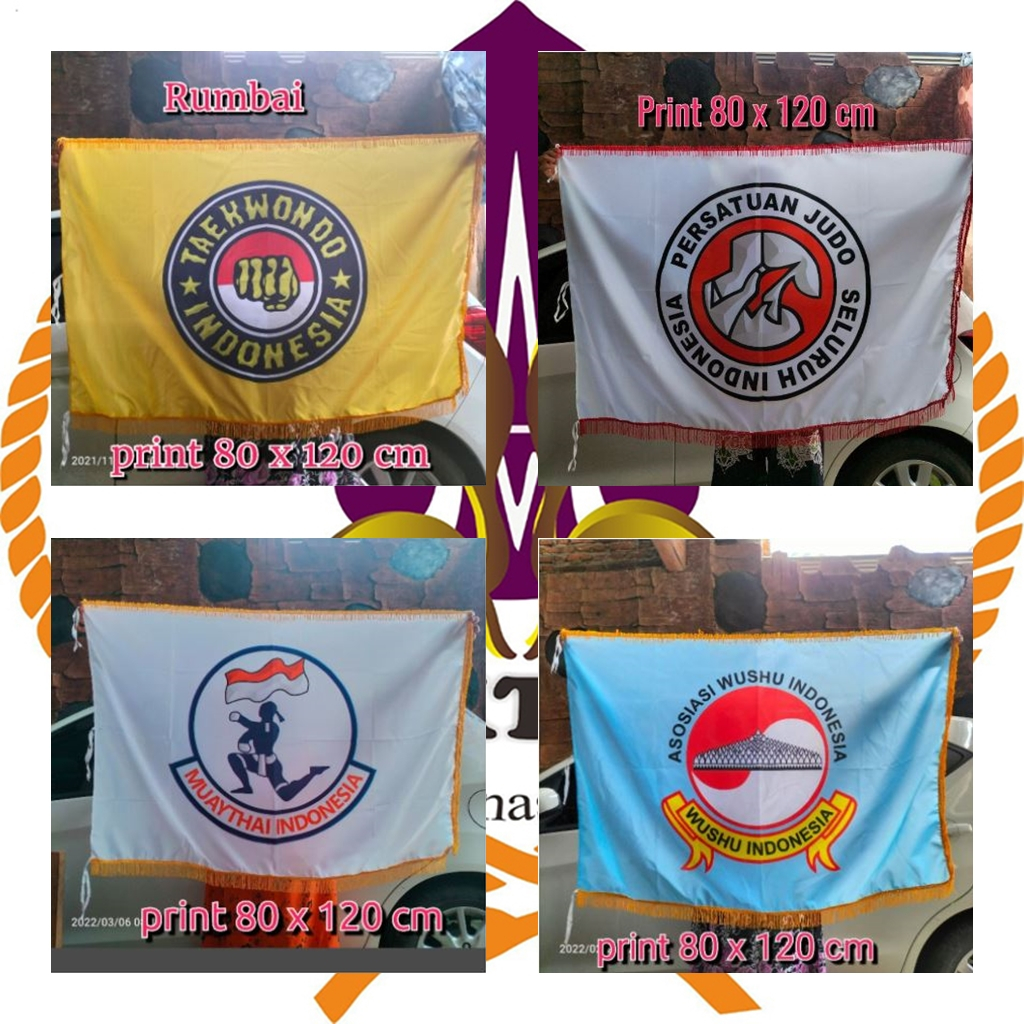 Bendera Taekwondo Judo Muaythai Wushu Indonesia