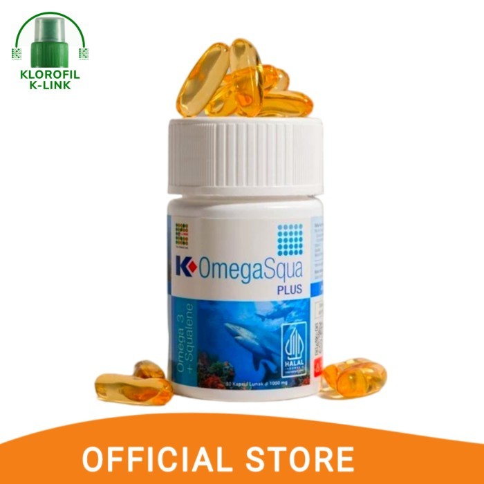 Omega Squa Plus EXP TERBARU | Omega Squa | Kapsul Minyak Ikan Omega 3 | K Omegasqua 100% Original K-