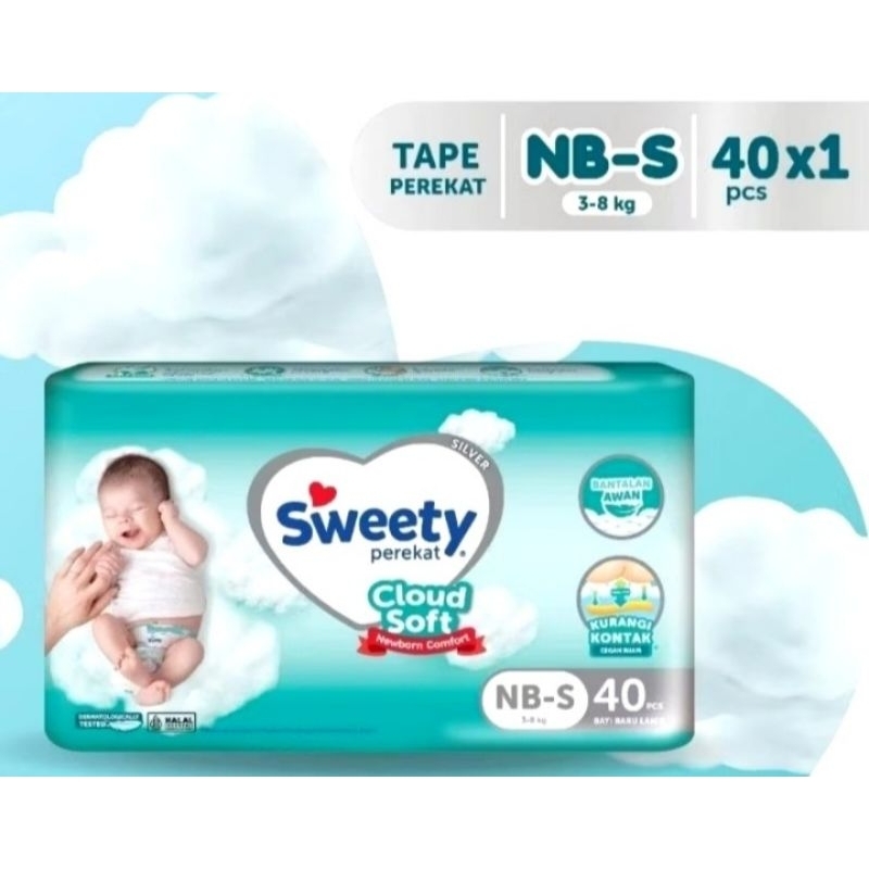 NBS40 Sweety silver Popok Perekat Bayi Anak