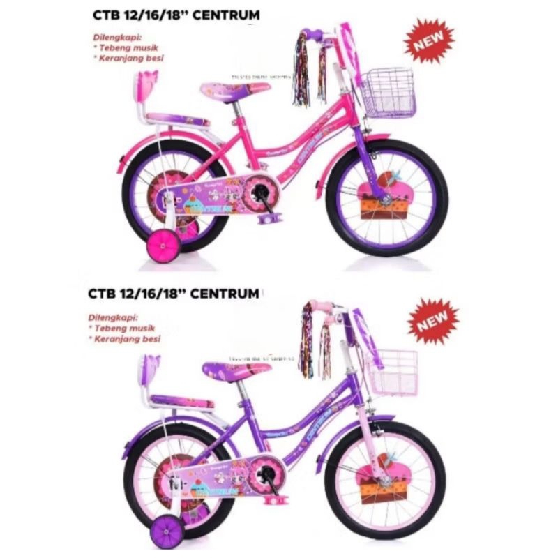 Sepeda anak perempuan Roda 4 Centrum 307