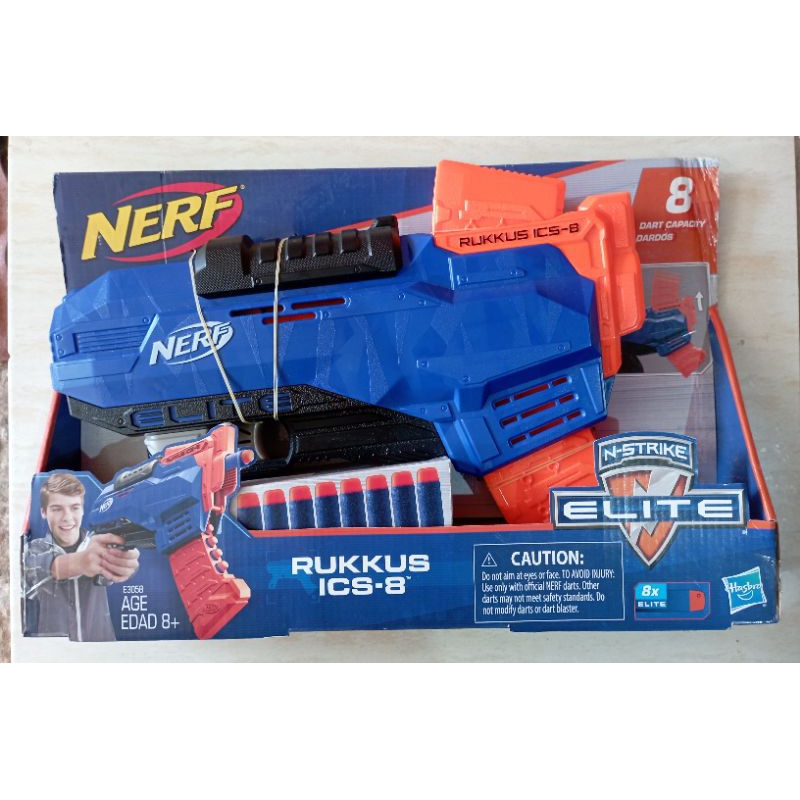 Nerf N-Strike Elite Rukkus ICS-8 original Hasbro mainan anak