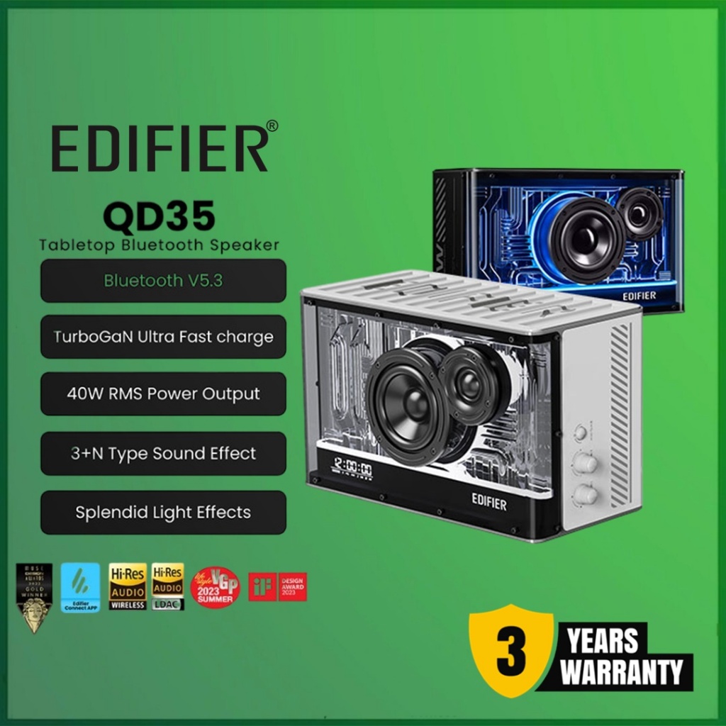 Edifier QD35 QD 35 Tabletop Hi-Res Audio Wireless Bluetooth Speaker