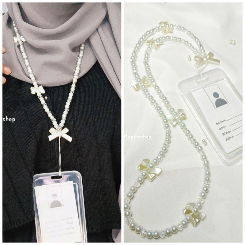 strap phone manik bunga/tali name tag pita/tali gantungan hp wanita
