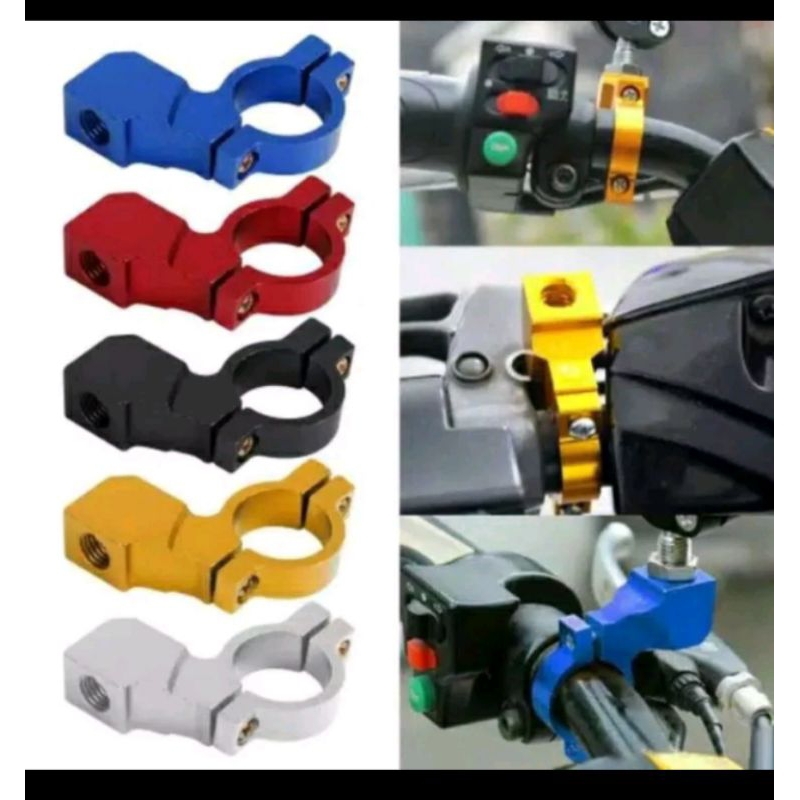 Breket dudukan spion full cnc all warna variasi Vario Mio sporty pcx adv nmax breket dudukan spion p