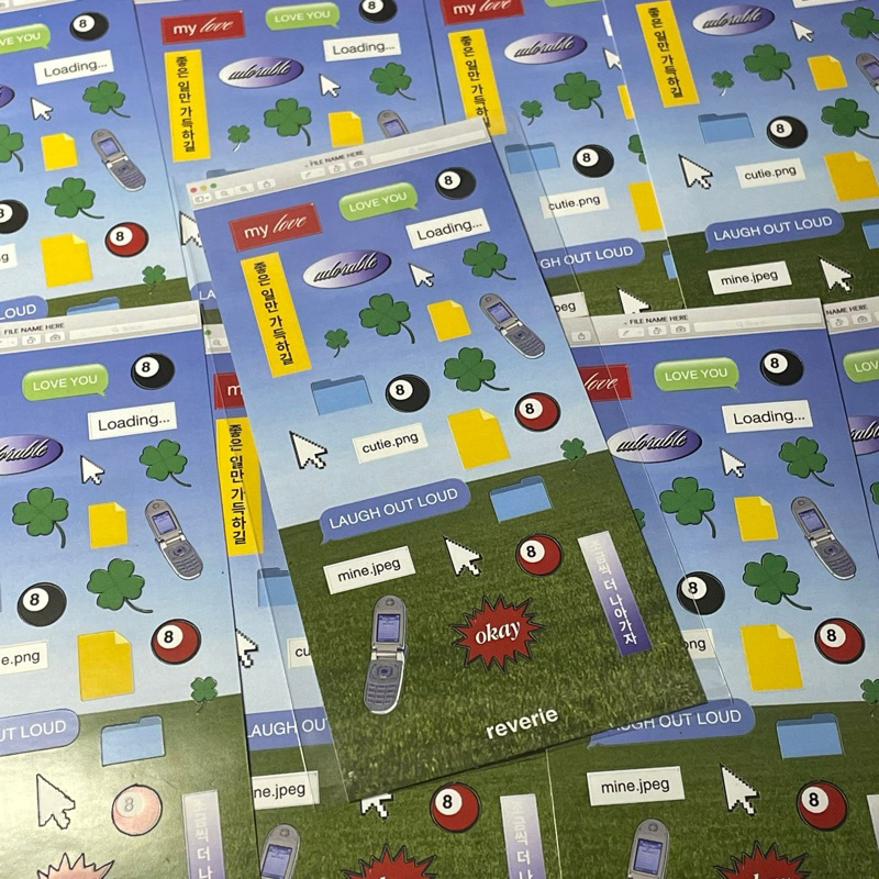 

EIGHT BALL CLOVER by reverie STICKER SHEET DECO - STIKER DECO JAPANESE - DECO SHEET - JOURNALING / JURNAL - KPOP deco