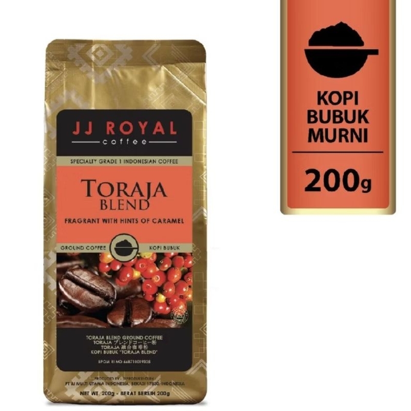 

Kopi Bubuk JJ Royal Toraja 200gr / JJ Royal Lampung 200gr / JJ Royal BALI 200gr
