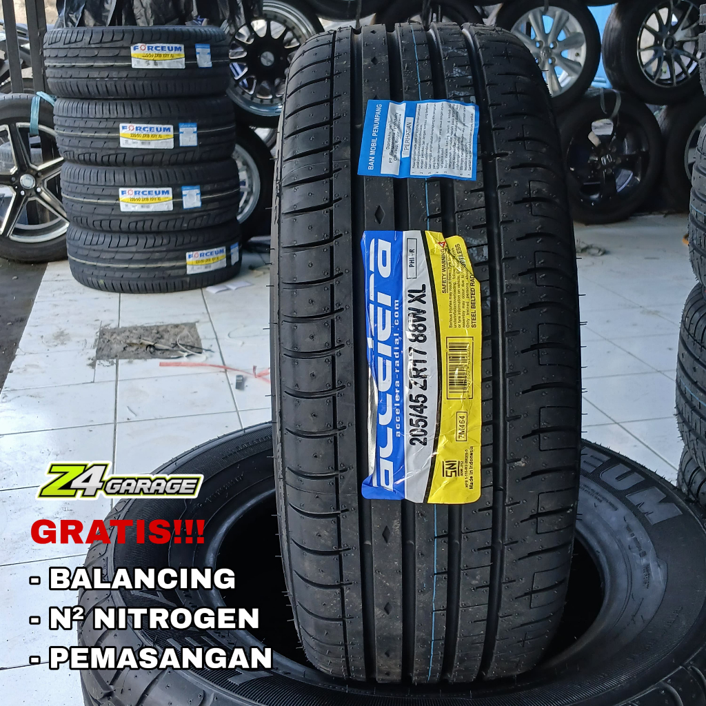 Ban Mobil Accelera 205 45 R17 PHI-R - Ban Mobil 205 45 R17  Tubeles