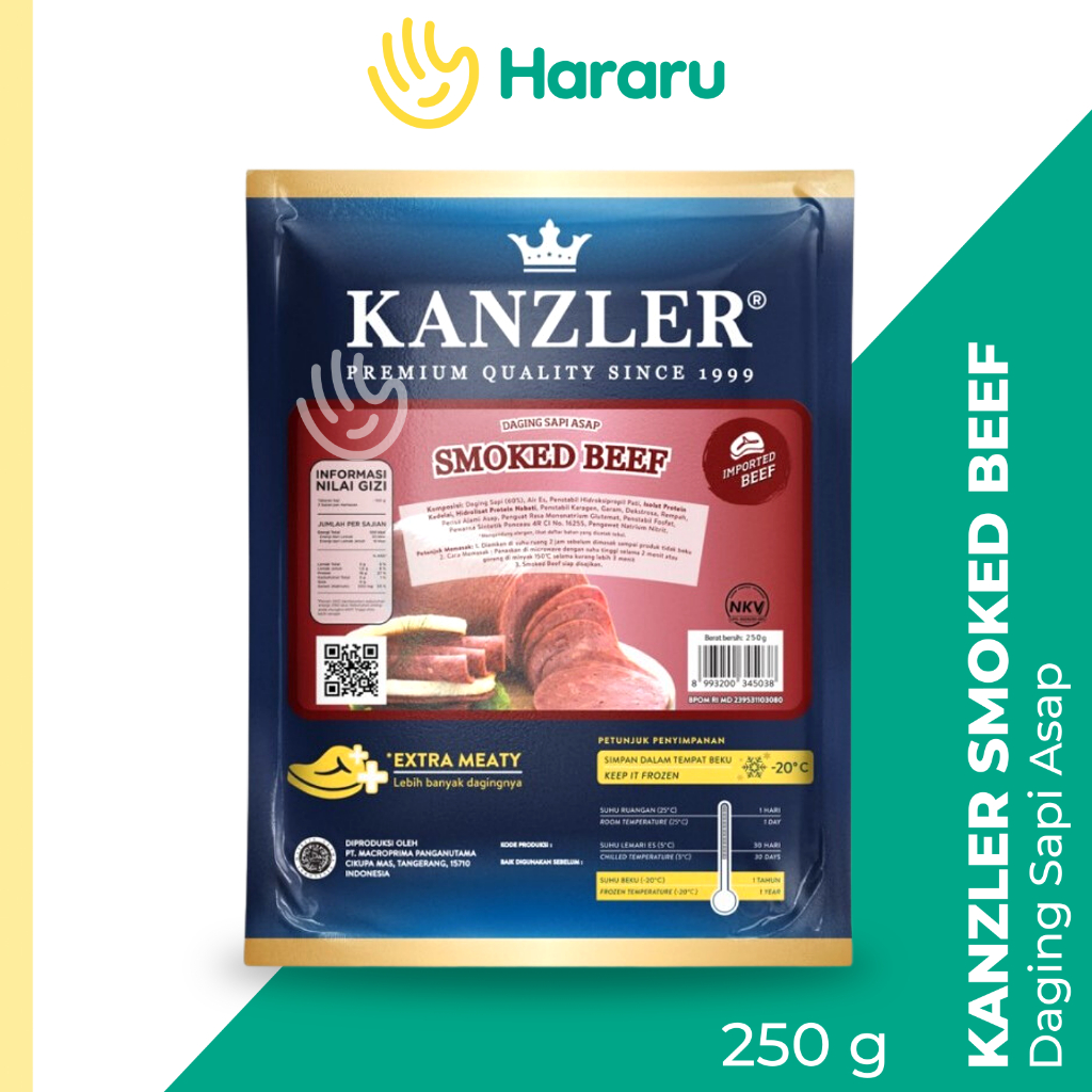 

Kanzler Smoked Beef Daging Sapi Asap 250gr