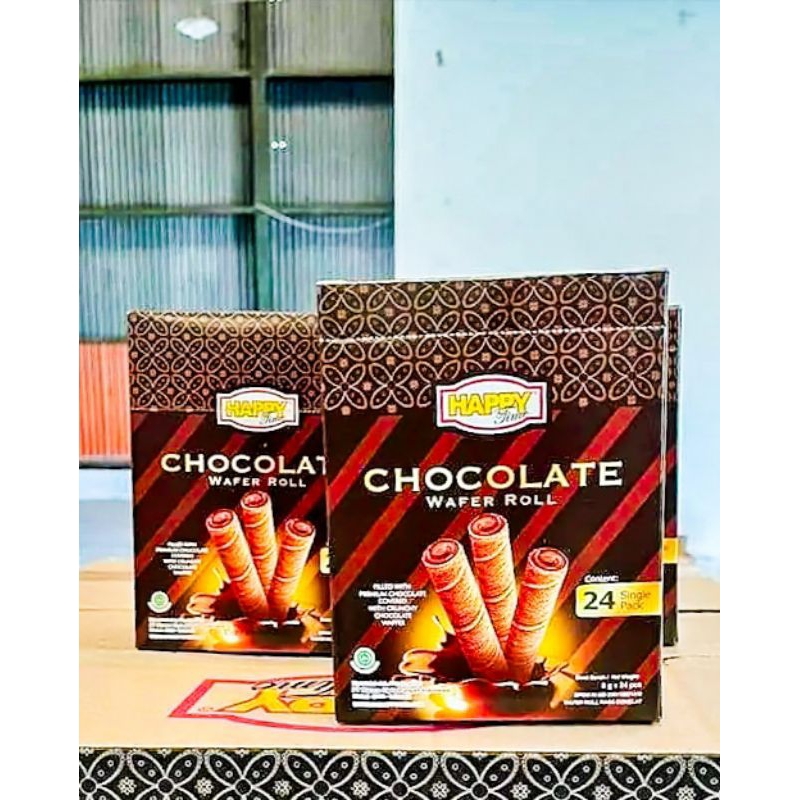 

WAFER ROLL COKLAT BY HAPPY TIME || ISI 24PCS
