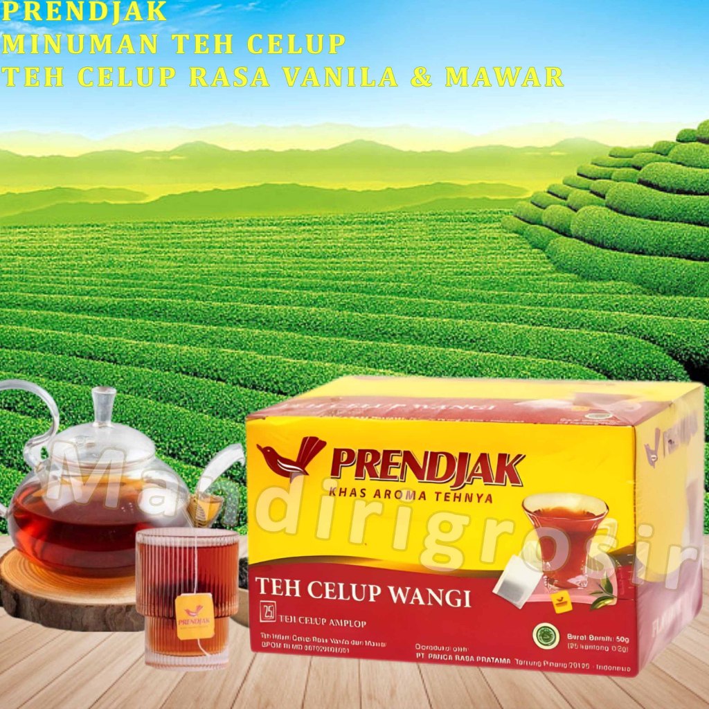 

Minuman Teh Celup * Prendjak * Kantong Teh Hitam Rasa Vanilla & Mawar * 100gr