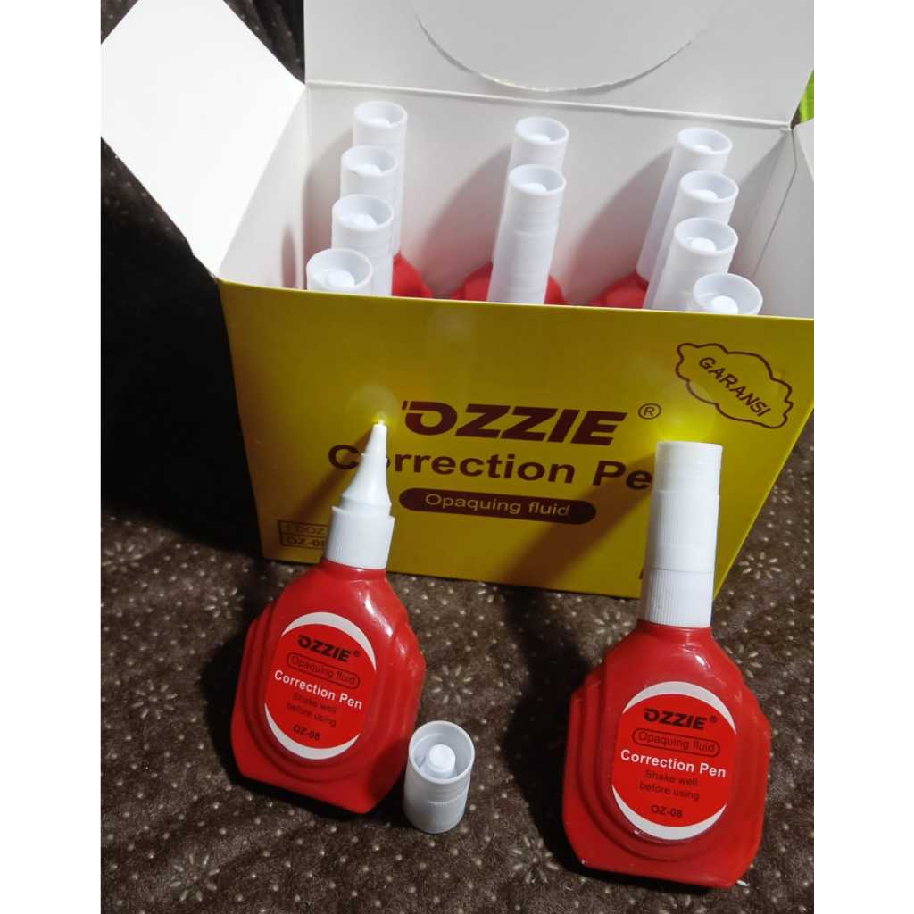 

Tip Ex Cair Correction Fluid Pen OZZIE Cepat Kering Tip Plastik