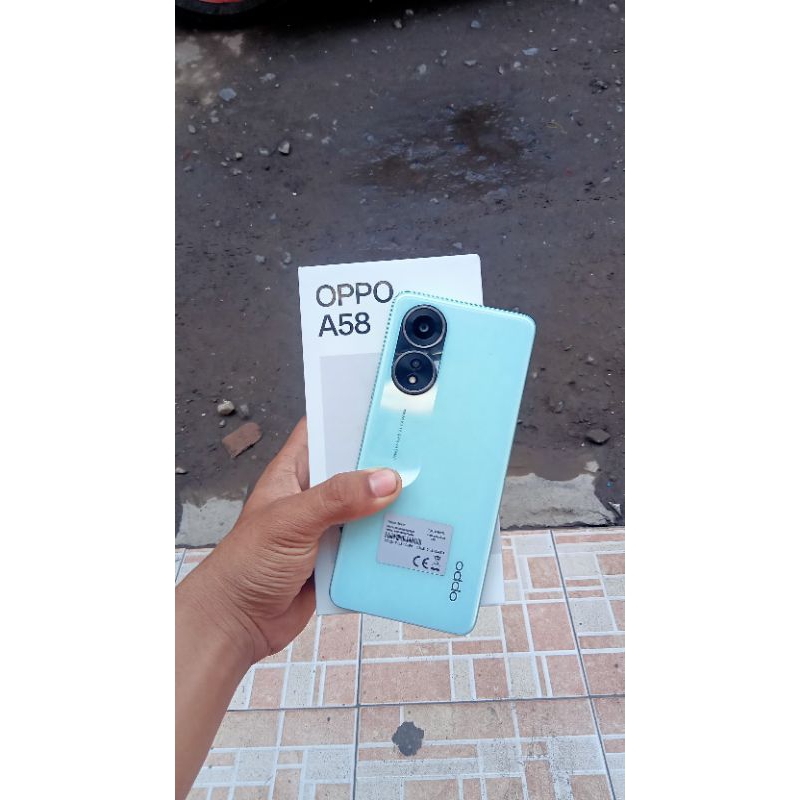 Hp oppo A58 second RAM 6/128 garasi resmi