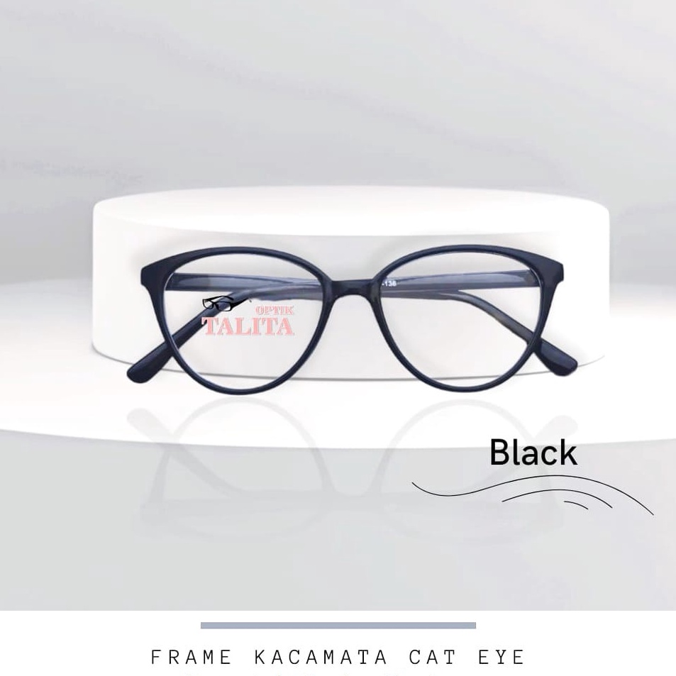 Terupdate  Frame kacamata cat eye minus normal baca plus cylinder wanita lensa anti radiasi kaca mat