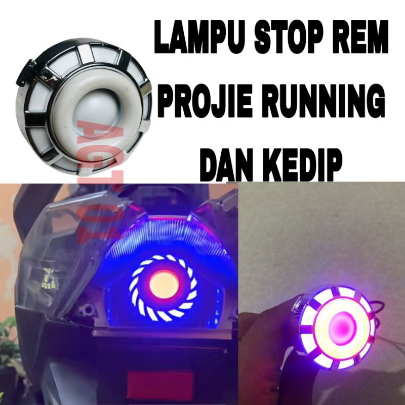 LAMPU STOP PROJIE / LAMPU REM PROJIE / LAMPU STOP REM PROJIE KEDIP DAN RUNNING