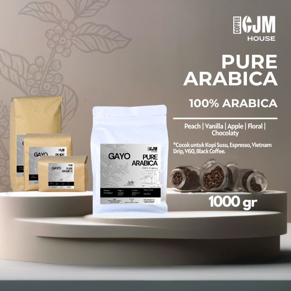 

1Kg Arabica GAYO | CJM Coffee House | Kopi Premium Super Asli | Kopi Arabika GAYO Asli