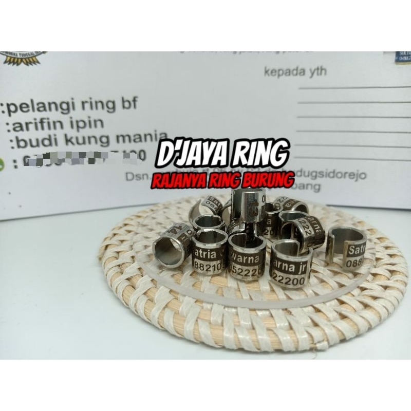 RING MERPATI MODEL BAJA BELAH VARIASI 1 CM BISA CUSTOM NAMA,NO HP,DLL