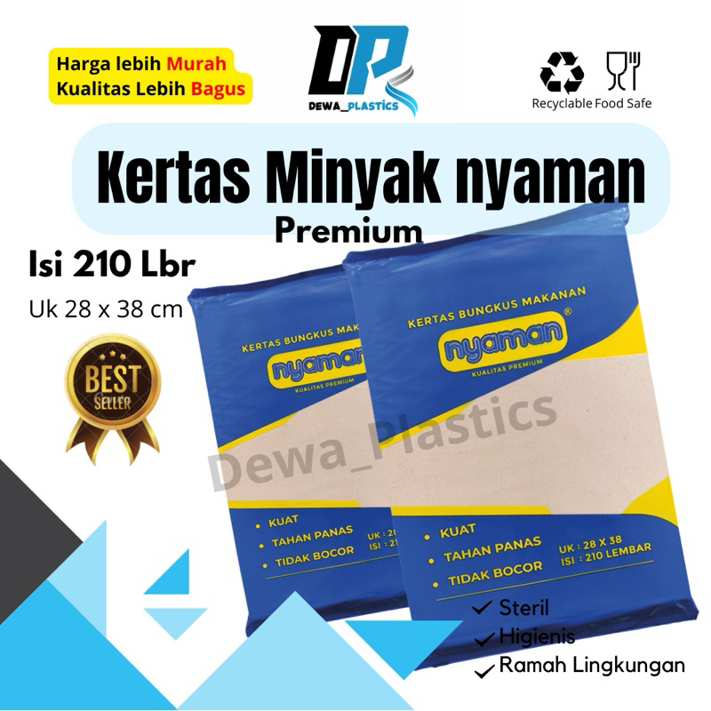 Kertas Nasi Bungkus Coklat nyaman 210lbr/ Kertas Nasi Bungkus / Kertas Nasi Bungkus Premium/ Kertas 