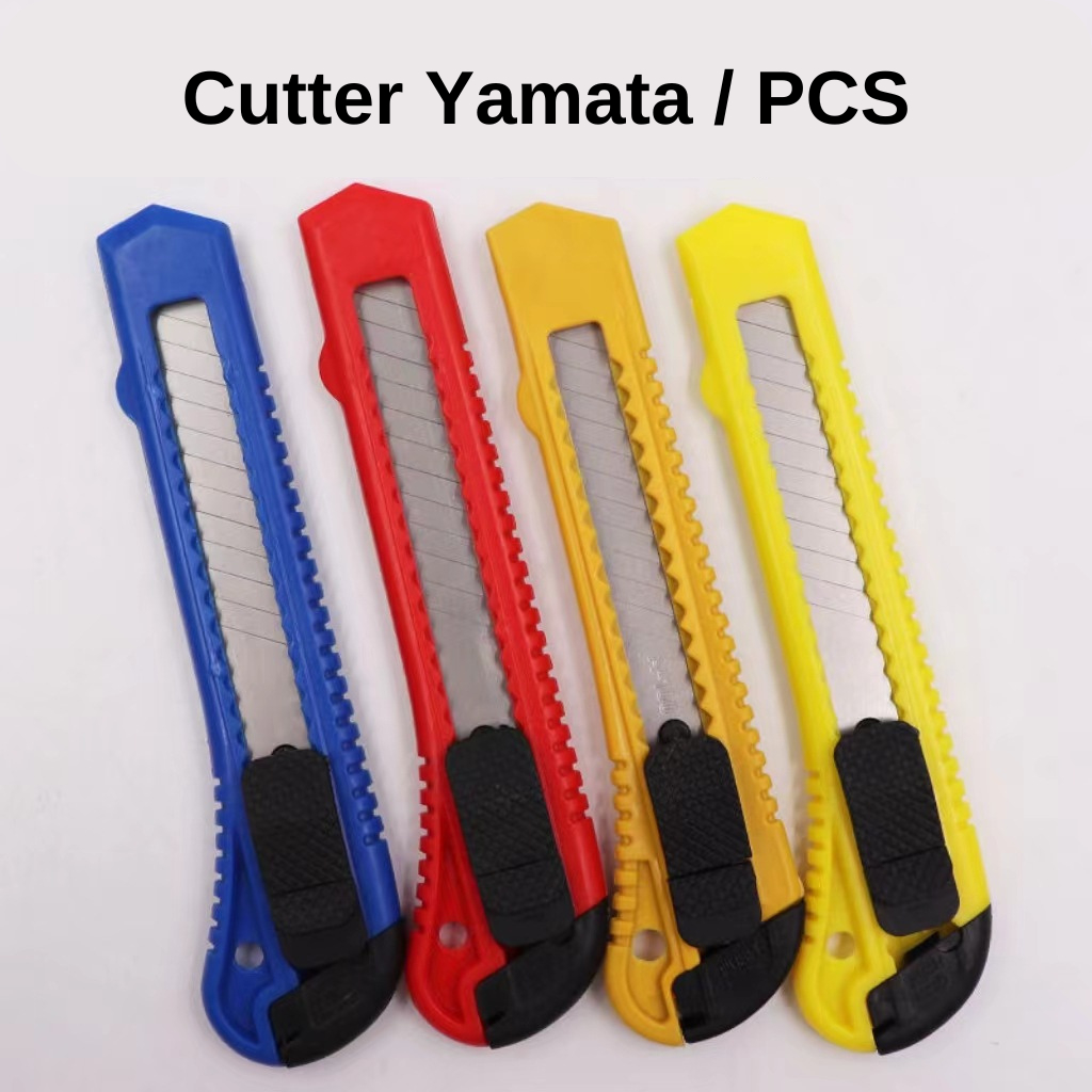 

Pisau Cutter Yamata Ukuran Besar Harga 1 PCS Warna Doff Kater Pemotong Dus Kertas Plastik