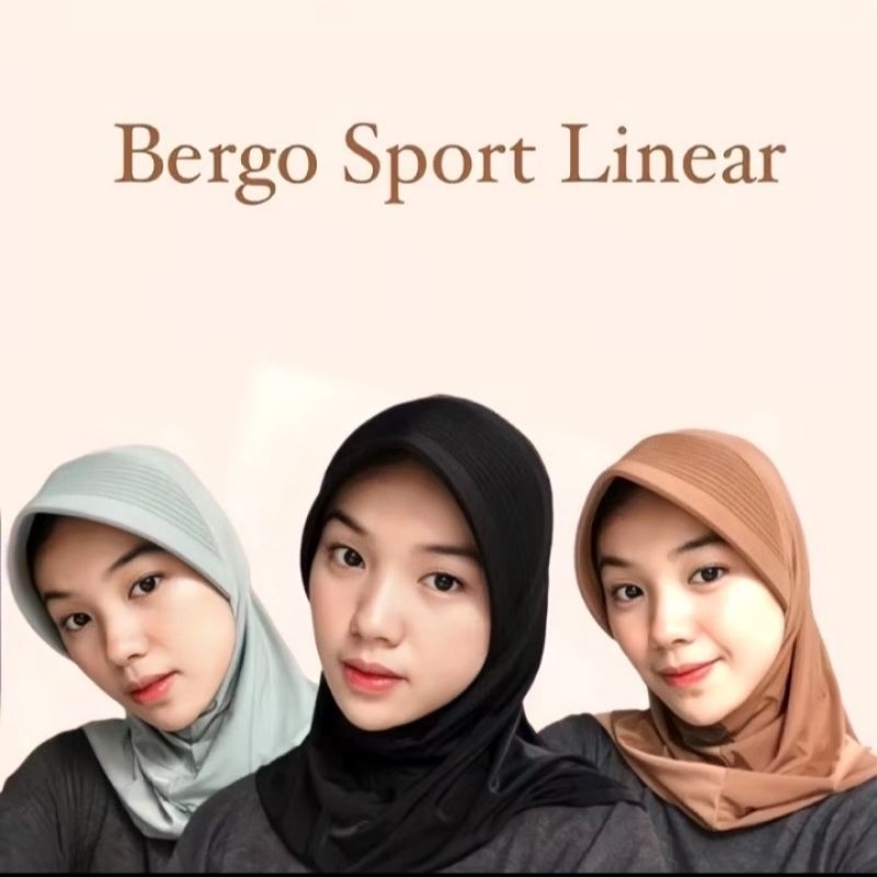 Hijab Bergo Pet Tebal | Jilbab Sport Pet Besar | Hijab Instan Olahraga