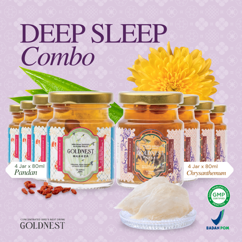 

BIRDNEST 100% ASLI, Deep Sleep Combo, Minuman Sarang Burung Walet Rasa Pandan dan Rasa Chrysanthemum