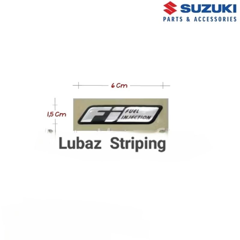 Emblem FI Silver Gray Original Suzuki Address