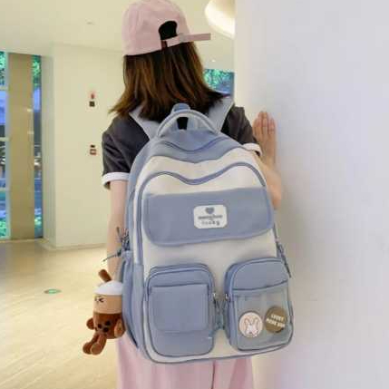 Tas ransel anak sekolah sd smp sma  menguo muat banyak model lucu terbaru kantong lebih banyak muat 