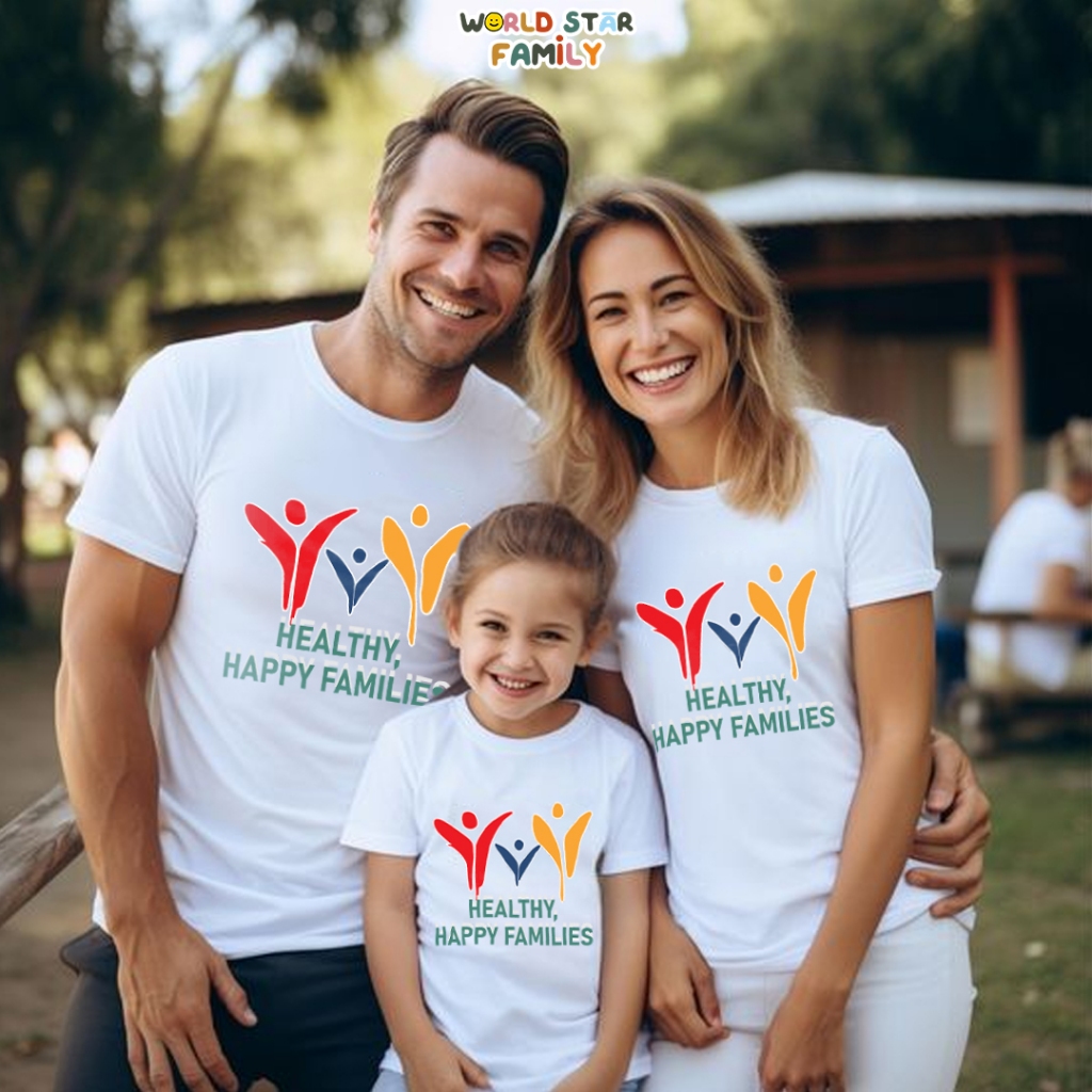 WSF Kaos Couple Keluarga KELUARGA SEHAT Kaos Couple Keluarga Lucu Kaos Pasangan Kaos Keluarga Baju K