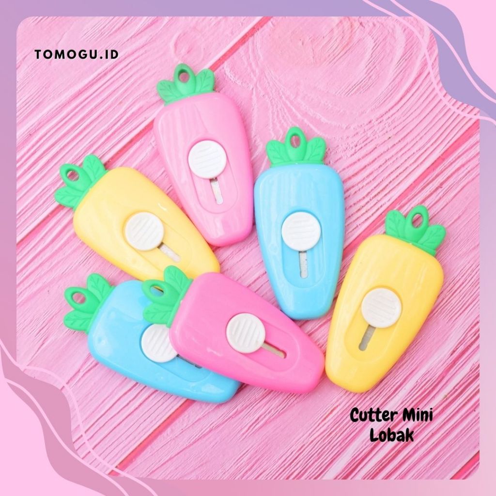 

Cutter Mini Tin Hao Lobak Isi 2 bentuk karakter Wortel Pemotong Kertas kecil portable