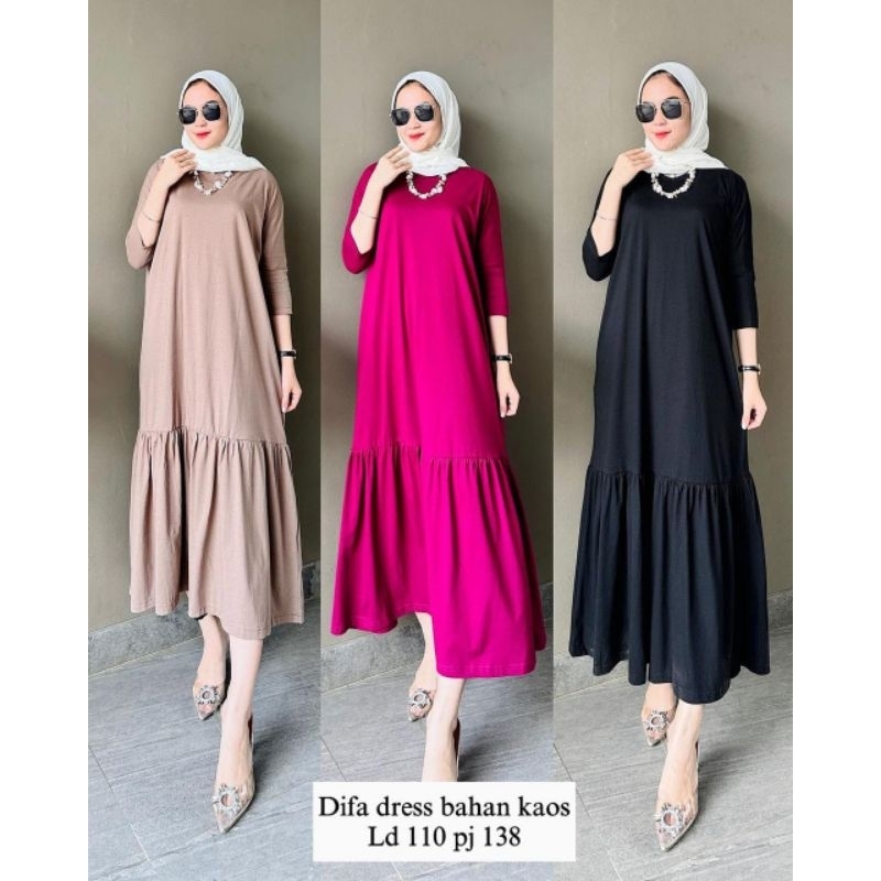 GAMIS POLOS RAMPLE BAWAH BY JEVANI