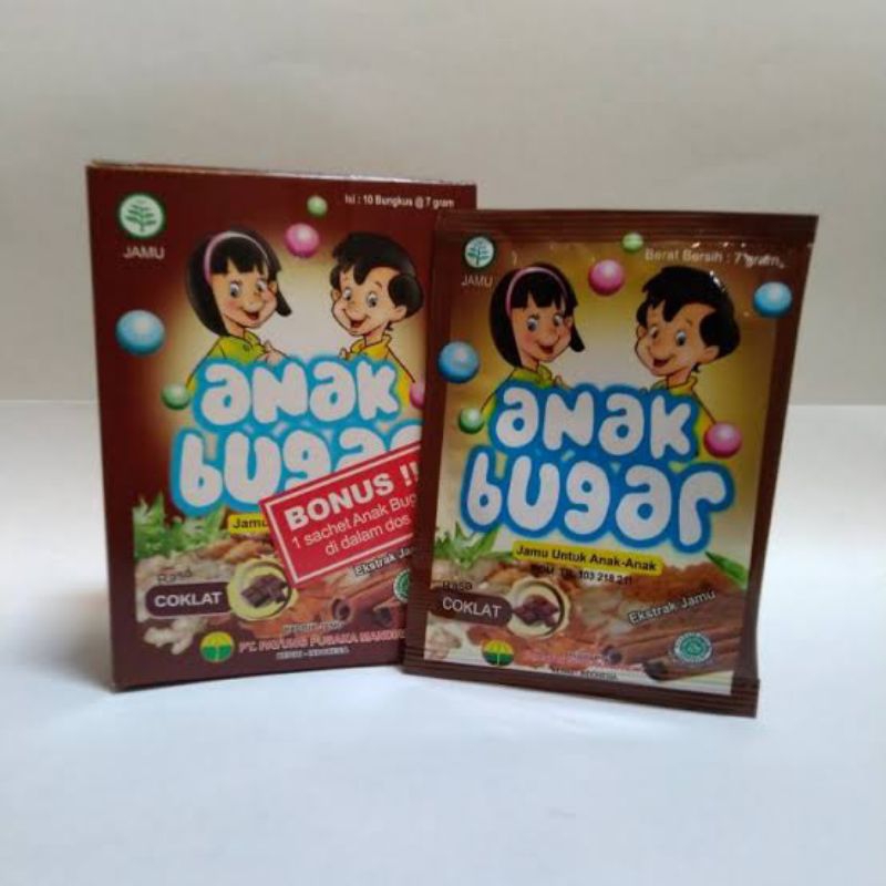 

JAMU ANAK BUGAR ANEKA RASA NETTO 10 PCS X 7 GR