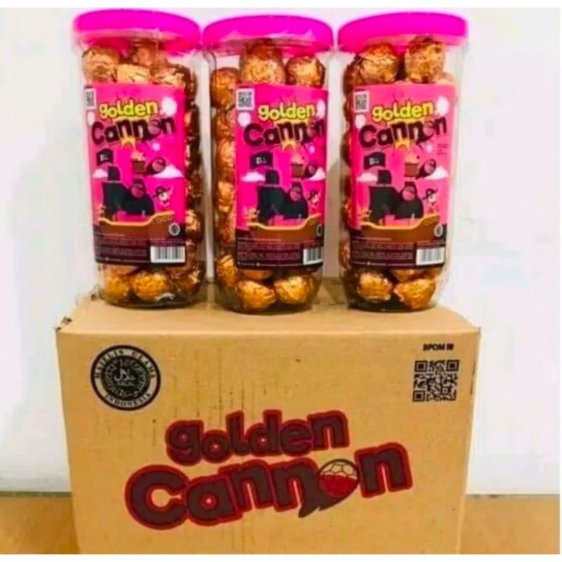 

Coklat Golden Cannon 1 dus 6 Toples @240 butir coklat