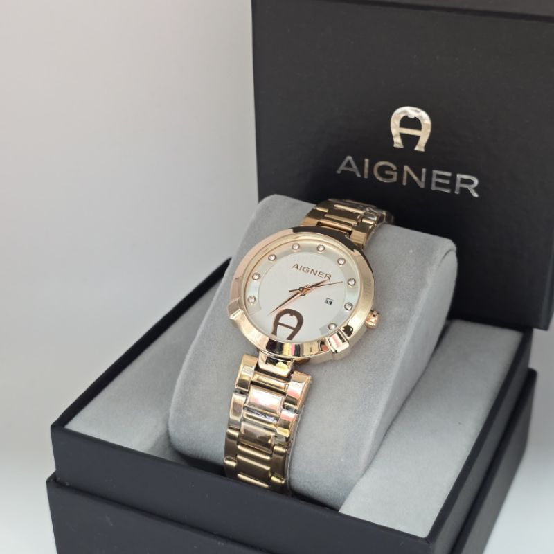 New Model - Jam Tangan Fashion Wanita Aigner Model Rantai Elegan Free Box Original
