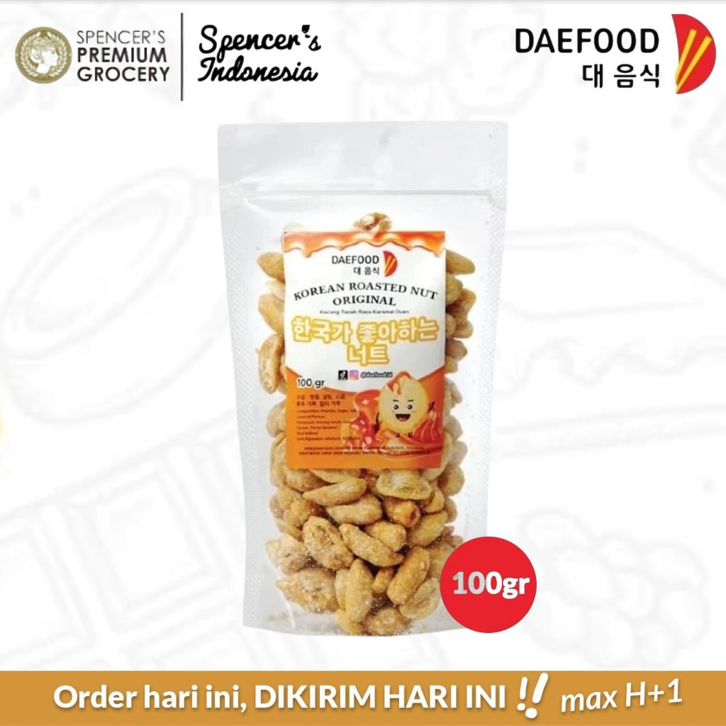 

Spencer's Daefood Korean Soft Toasted Original (100gr) - Snack Kacang Sehat Gluten Free