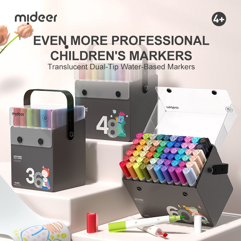 

Diskon Hari Ini Mideer Translucent Dual Tip Markers Spidol Mewarnai Marker 2 Sisi Bolak Balik Nontoxic Color Colour Mainan A64